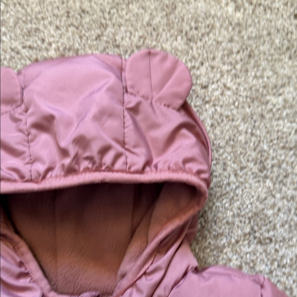Old Navy Baby Girls Water-Resistant Frost Free Puffer Snowsuit Woodrose 0-3month - Picture 9 of 10